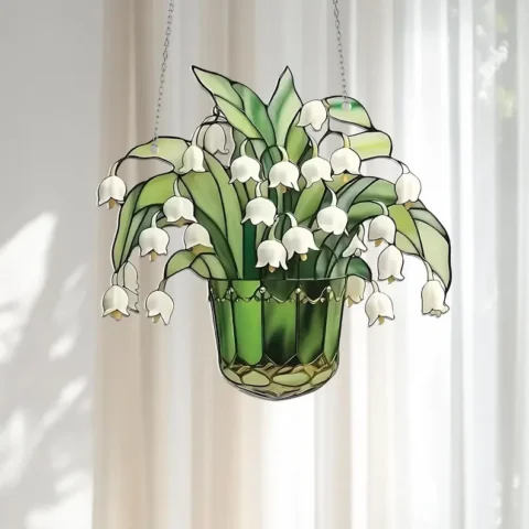 Lily of the Valley Acrylic Suncatcher Window Hanging - Lincollap